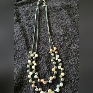 Lia Sophia Feminine Layered Faux Pearl & Crystal Necklace